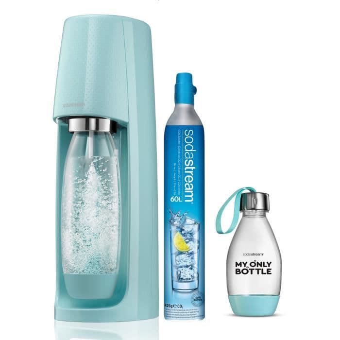 SODASTREAM Pack Spirit Blue Pastell Soda Machine + My Small Bottle Style 0.5L Lv
