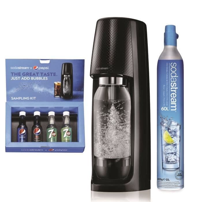 SODASTREAM Spirit Black Gasifier + Pepsi Discovery Box