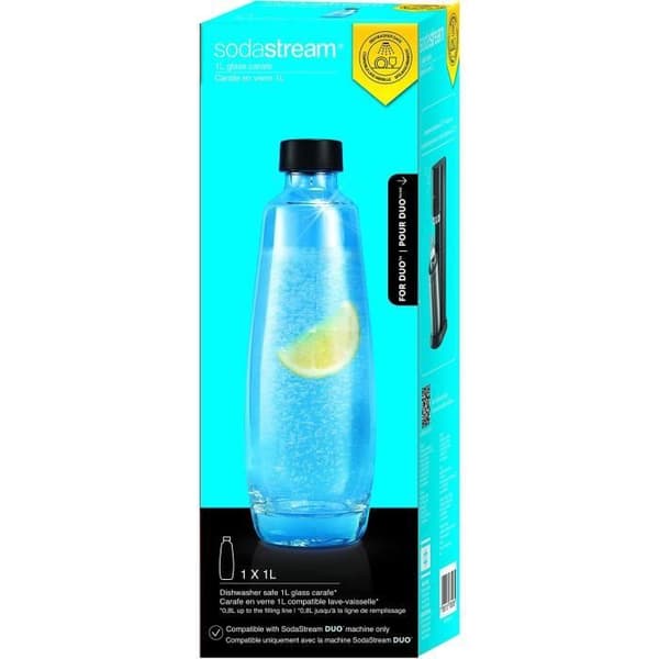 SODASTREAM 3000090 - Glaskaraff 1L kompatibel endast DUO-maskin - Tål diskmaskin