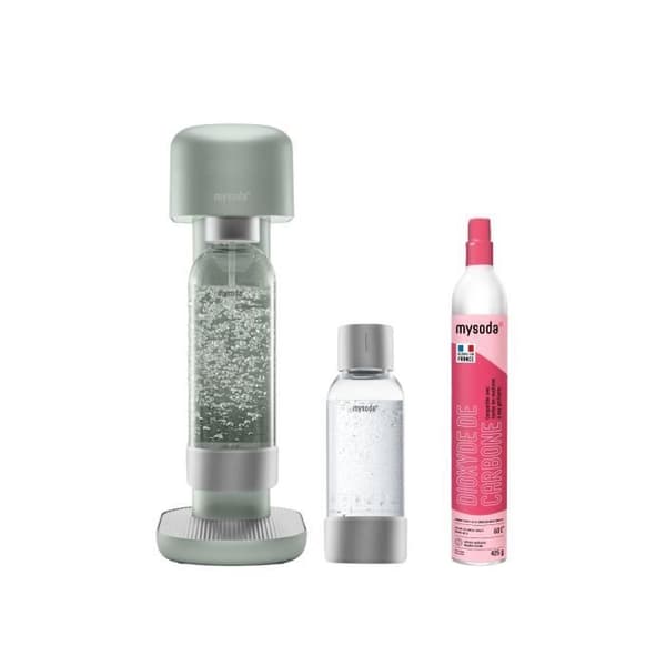MYSODA Soda Machine Ruby Pigeon, 1 flaska 0,5L, 1 flaska 1L, 1 CO2-cylinder