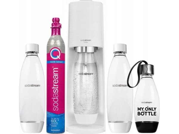 SodaStream Terra, Metall, Plast, Hvit, Plast, 1 l, 1 stykker, 282 mm