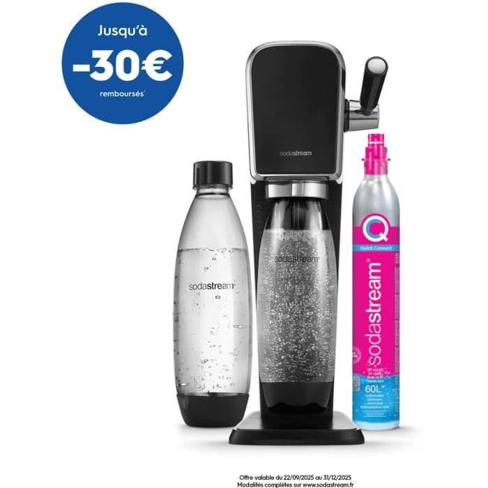 Sodastream Soda Machine - + Sparkling Water Machine Black Art Pack Diskmaskin