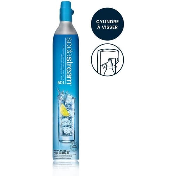 Ladda upp gas SODASTREAM - Originalsystem med riktning - Upp till 60L kolsyrat vatten