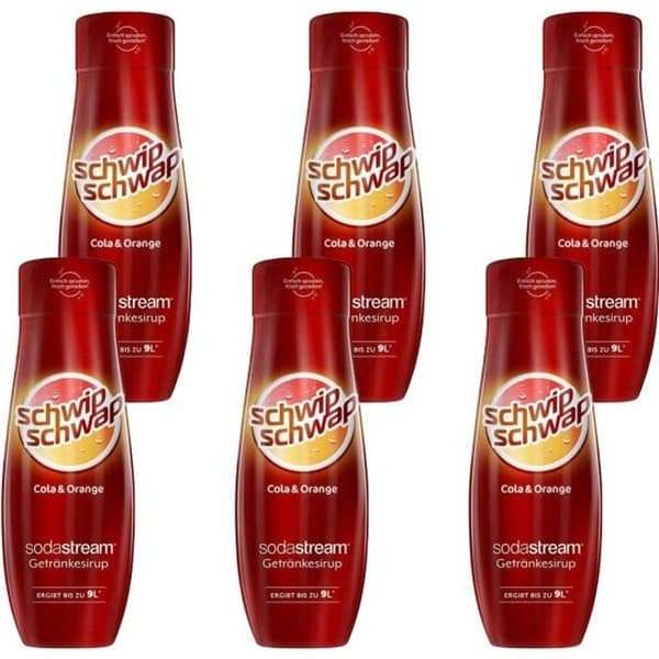 SodaStream Concentrate - Schwip Schwap - Cola & Orange - 440ml - Paket med 6 - Nytt