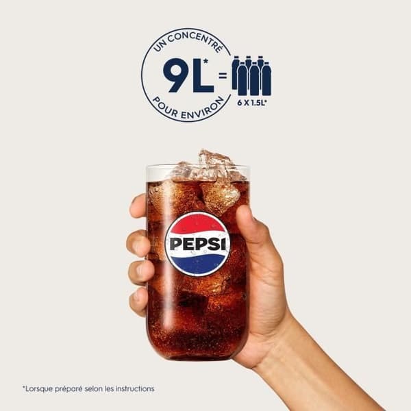 Koncentrat SODASTREAM - Paket med 6 Pepsi Zero socker - Upp till 54L dryck - 440 ml