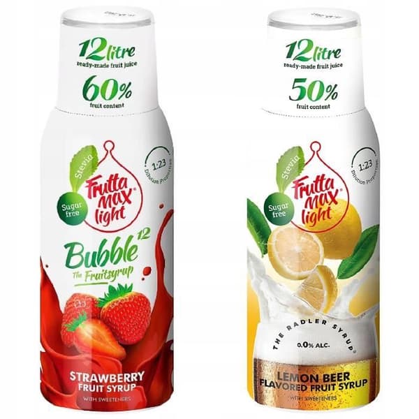 Fruttamax Jordgubbs- och Radlersirap 500ml