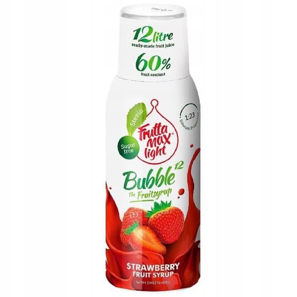 Fruttamax aprikos- och jordgubbssirap 500ml