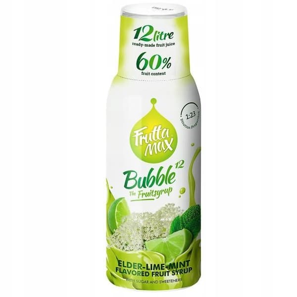 Fruttamax lime-, mynta- och persikosirap 500ml