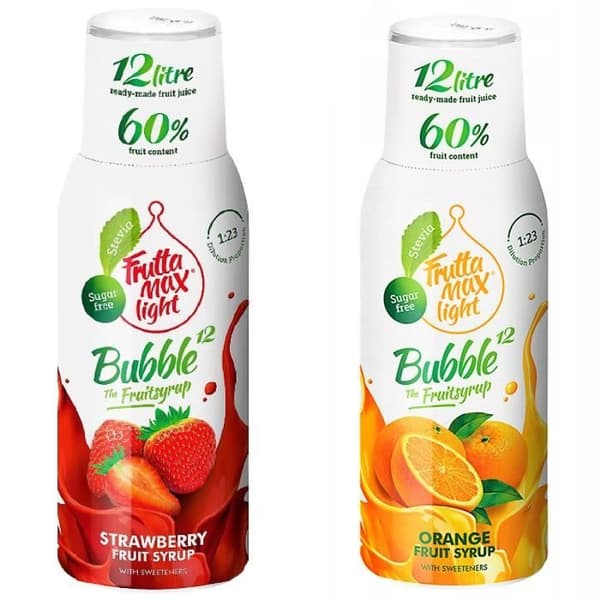 Fruttamax jordgubbs- och apelsinsirap 500ml