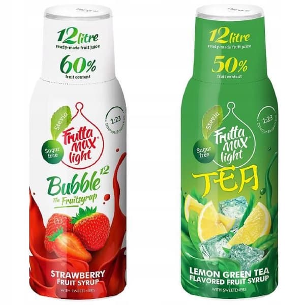Fruttamax iste jordgubbs- och citronsirap 500ml
