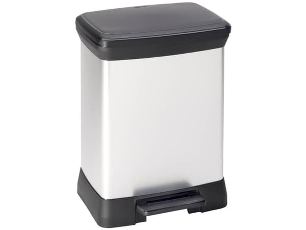 Curver DECO Bin 240638 Skraldespand 30 l (B x H x T) 390 x 510 x 290 mm Sølv, Sort 1 stk