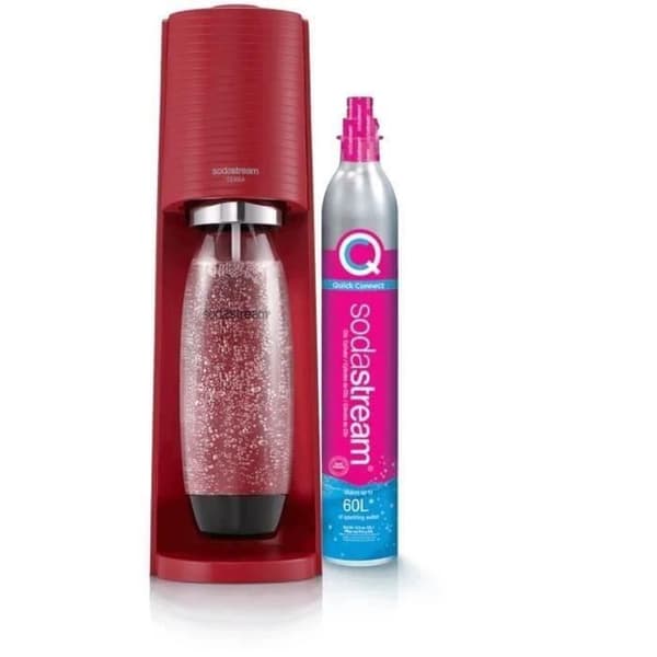 Sodamaskin - SODASTREAM - Terra Rouge - 1L flaska - Quick Connect cylinder - 60L kolsyrat vatten