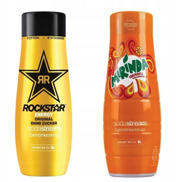 Sodastream Rockstar Energy Zero och Mirinda Sirap Set