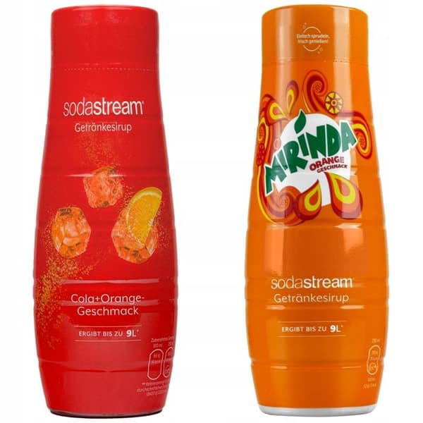 Sirap för SodaStream Cola Orange 440ml+Mirinda