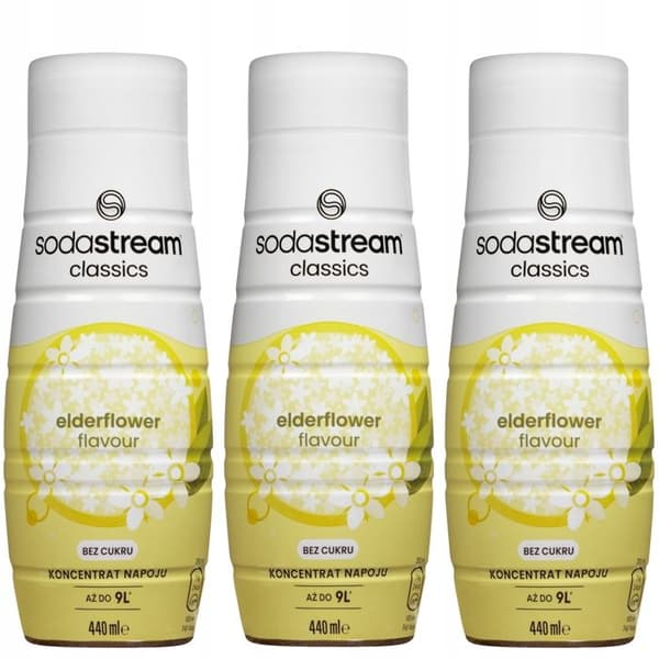 3x SodaStream Elderflower Zero Sirap 440ml