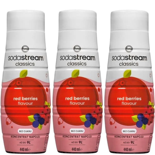 3x SodaStream Red Berries Zero Sirap 440ml