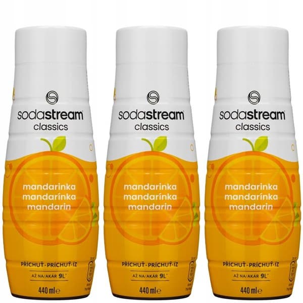 3x SodaStream mandarinsirap 440ml