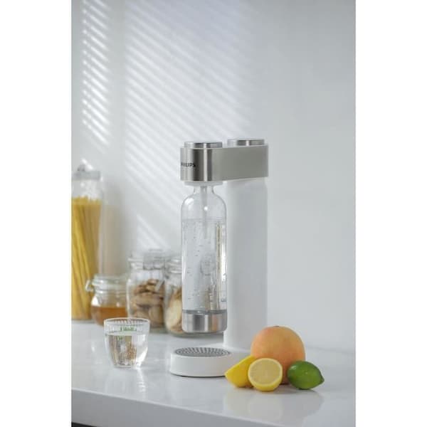 PHILIPS ADD4902WH - White Soda Machine kromfinish + 425g CO² cylinder + 1 liter PET-flaska