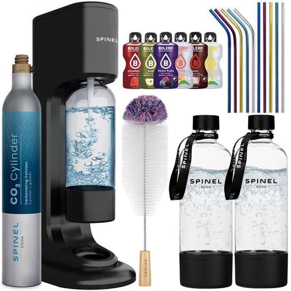 Sodastreamare - Spinel - BubbleON - 60L kolsyrat vatten - BPA GRATIS - Kompakt och mobil