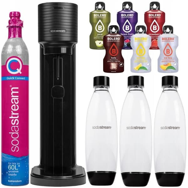 Saturator SodaStream - GAIA - Svart - 3 Flaskor - Quick Connect-teknologi - Utan BPA