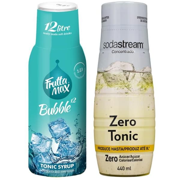 Saturator Siraps FRUTTAMAX Tonic + SodaStream Tonic Zero Pack