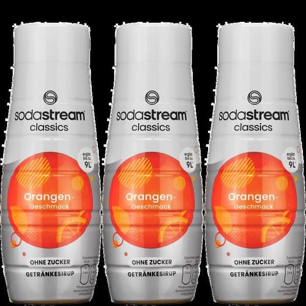 Apelsinsirap - SodaStream - 440ml - Utan socker - 3 flaskor - Koncentrerad dryck
