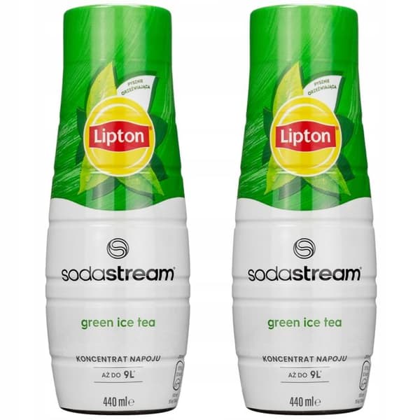 Sirop SodaStream - Lipton - Grön Te - 2x440ml - Frisk Smak - Hemlagad Dryck