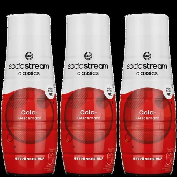 Colasirap - SodaStream - 440ml - 3 Flaskor - Koncentrerad dryck - Äkta smak