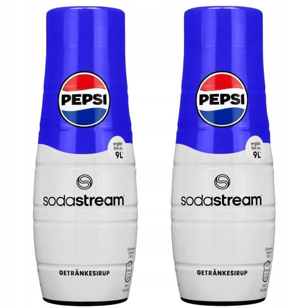 SodaStream Sirap - Pepsi - 2 Flaskor - 8 Liter - Klassisk Smak - Kolsyrad Dryck