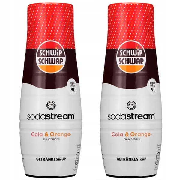 Sirop för SodaStream - Schwip - Cola Orange - 2 Flaskor - 440 ML - Kolsyrad Smak