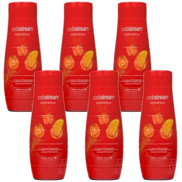 Soda-maskin - SodaStream - Cola + Apelsinsirap - 6x 440ml - 9l dryck - Äkta smak