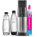 Miniatyrbild 1 av 6: Maskin för läsk och kolsyrat vatten SODASTREAM - DUO Svart - 2 flaskor som är diskmaskinssäkra + 1 gaspatron 60L