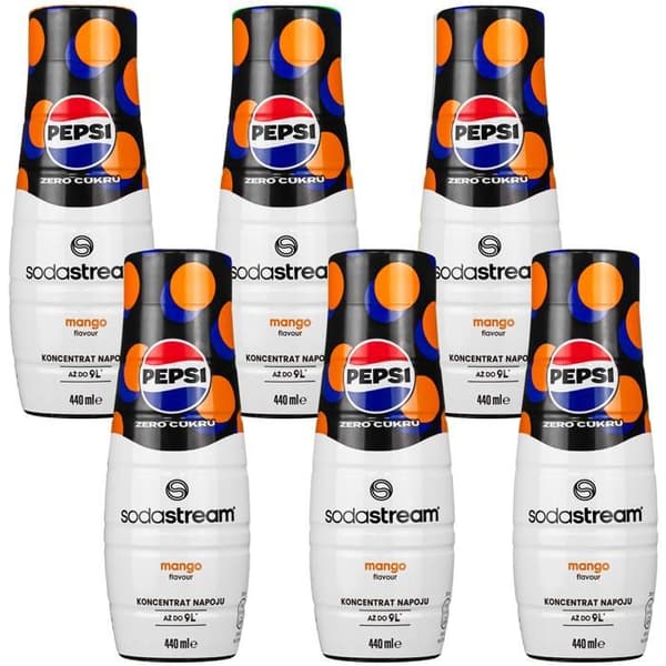6x SIROP DE MANGUE PEPSI MAX ZÉRO SOCKER FÖR KONCENTRERAD SODASTREAM
