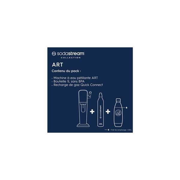 Vattenkolsyra - SodaStream - ART - Vit - 1 liter - QuickConnect