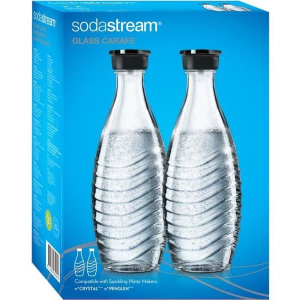 Glaskaraffer - SODASTREAM - PINGUIN och CRYSTAL - Set med 2 - 615 ml - Glas