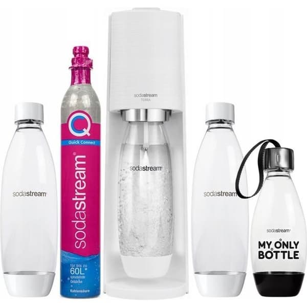 Sodamaskin - SodaStream - Terra - Vit - 4 stycken - 60 liter kolsyra