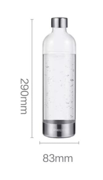 Philipsin hiilihapotusvesipullo ADD912 yleiskäyttöinen painevesipullo, joka on mukautettu ADD4852