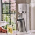 Pikkukuva 5 / 6: SODASTREAM-sooda- ja hiilihapotettu vesiautomaatti - DUO valkoinen - 2 lasikannua - 2 pulloa - 1 60 litran kaasutäyttöpakkaus