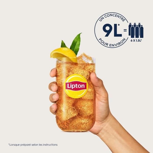 Sæt med 6 Lipton istekoncentrater med ferskensmag uden sukker SODASTREAM - 440 ml