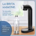 Pikkukuva 3 / 6: BRITA-limsakone - SodaONE musta - 1 litran pullo ja 1 hiilidioksidipullo mukana