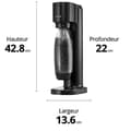 Pikkukuva 6 / 6: SODASTREAM-sooda- ja hiilihapotettu vesiautomaatti - GAIA musta - 1 astianpesukoneen kestävä pullo - 1 60 litran kaasutäyttöpakkaus
