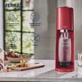 Pikkukuva 4 / 6: SODASTREAM-limsa- ja hiilihapotettu vesiautomaatti - TERRA Red - 1 astianpesukoneen kestävä pullo - 1 60 litran kaasutäyttöpakkaus