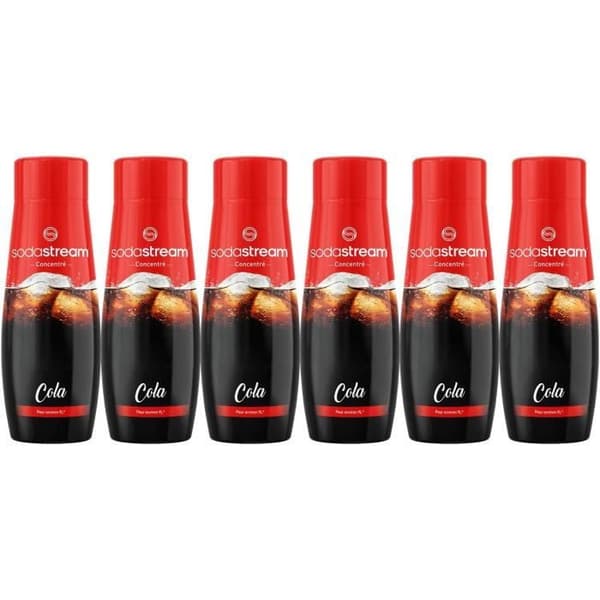 SODASTREAM-koncentrat - Förpackning med 6 colakoncentrat - Upp till 54 liter dryck - 440 ml
