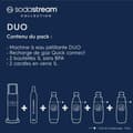 Pikkukuva 3 / 6: SODASTREAM-sooda- ja hiilihapotettu vesiautomaatti - DUO valkoinen - 2 lasikannua - 2 pulloa - 1 60 litran kaasutäyttöpakkaus