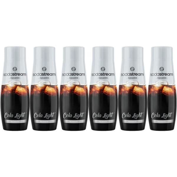 SODASTREAM Koncentrat - Förpackning med 6 Cola Light-koncentrat - Upp till 54 liter dryck - 440 ml