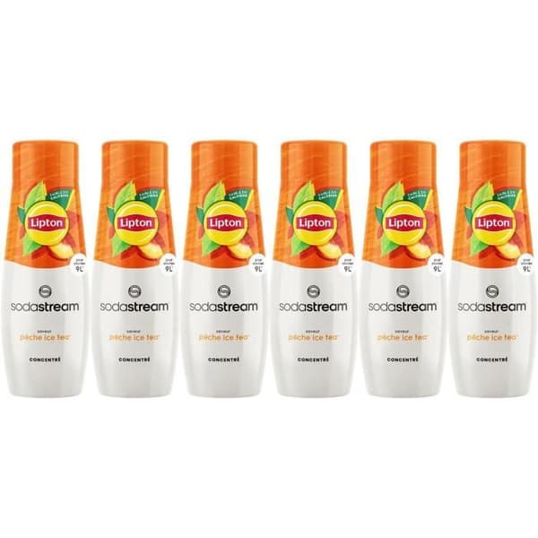 SODASTREAM Koncentrater - Pakke med 6 Lipton Istekoncentrater - Op til 54 l drikkevarer - 440 ml
