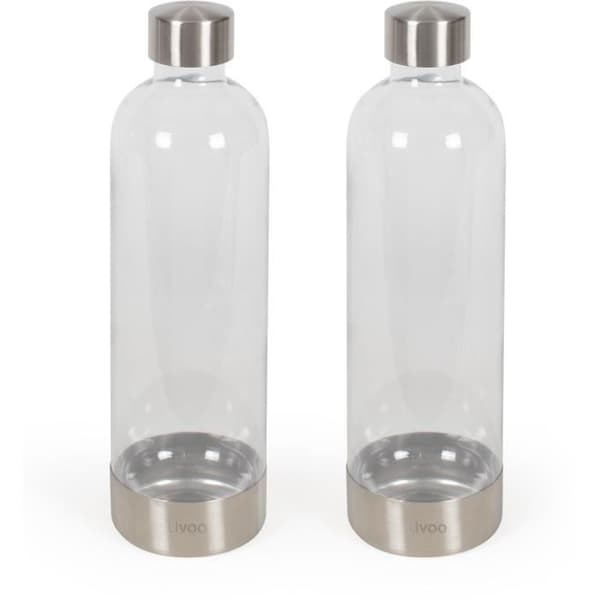 Set med 2 kolsyraflaskor - LIVOO - DOM464AC1 - 2 x 1L - Kompatibel med LIVOO DOM464 - PET-flaska