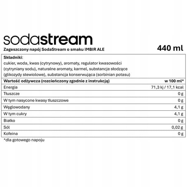 Siroper SODASTREAM Cola + Mirinda + 7Up + Ginger Ale för sodafontän 4 stycken.