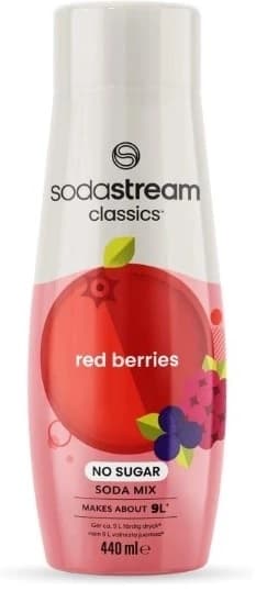 Sodastream Red Berries No Sugar 440 ml, gir ca. 9 liter ferdig drikke