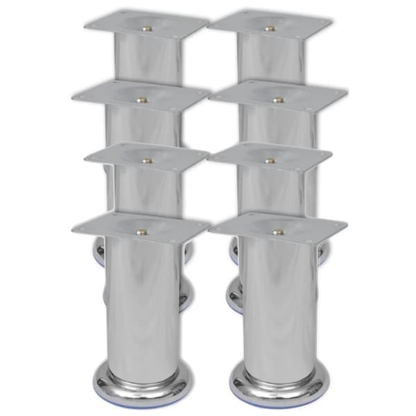 vidaXL runde sofaben i krom 8 stk. 120 mm